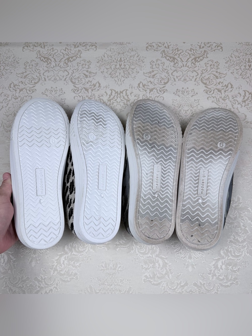 Madden Girl Low-Top Casual Sneakers in Camo and Animal Print (2 Pairs) - Picture 4 of 5